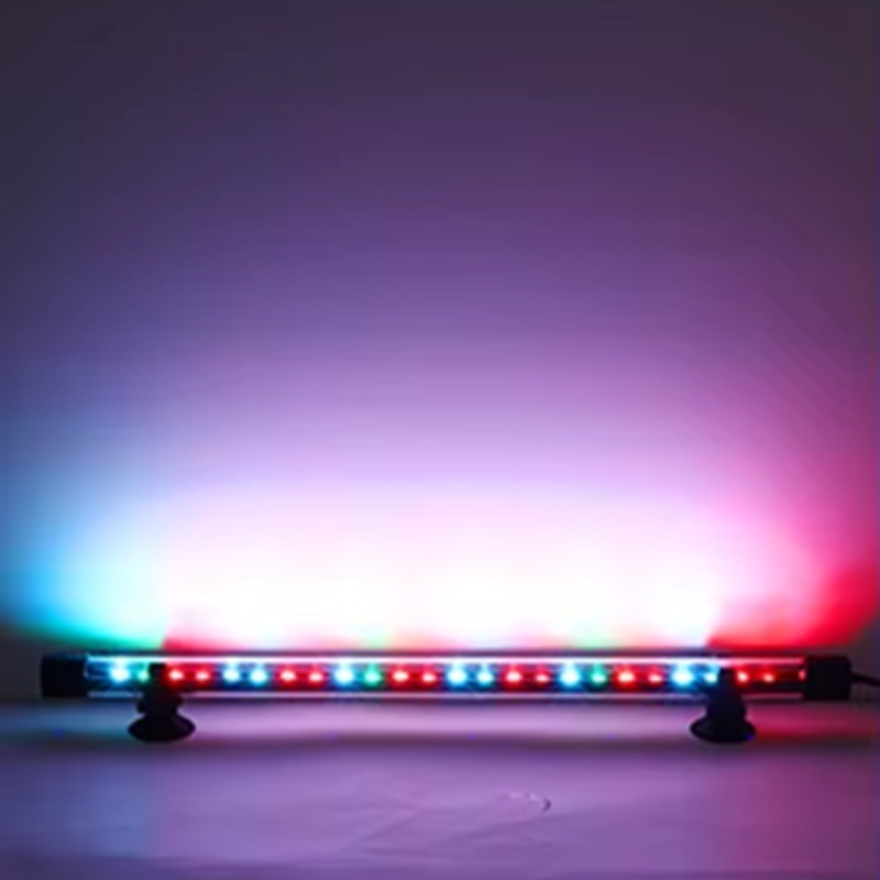 LED light bar with multicolors on a dark background