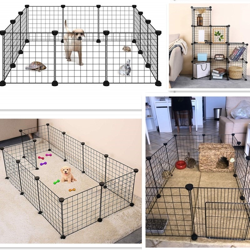 DIY Pet Cat Cage Large Indoor Large Indoor House Outdoor Large Cat House Villa Multi Door & Window Folding Detachable Large Hous