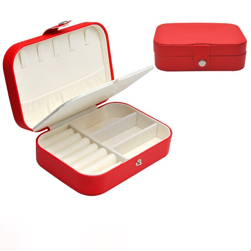 Korean Version Simple Style Portable Jewelry Storage Box High-end Exquisite Large Capacity Travel Jewelry Bag