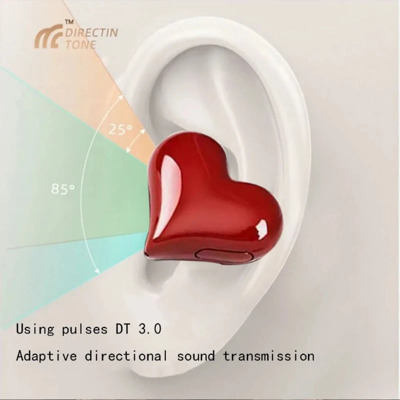 Bluetooth Wireless Heart Shaped Earphones woman Earphone High Quality Heart Ear-buds Girl Gift