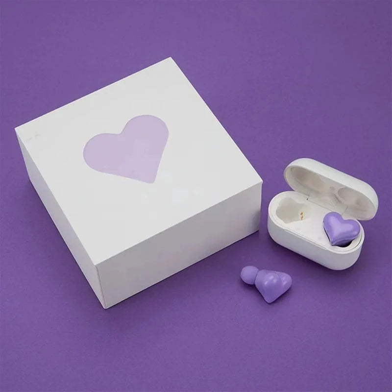 Bluetooth Wireless Heart Shaped Earphones woman Earphone High Quality Heart Ear-buds Girl Gift