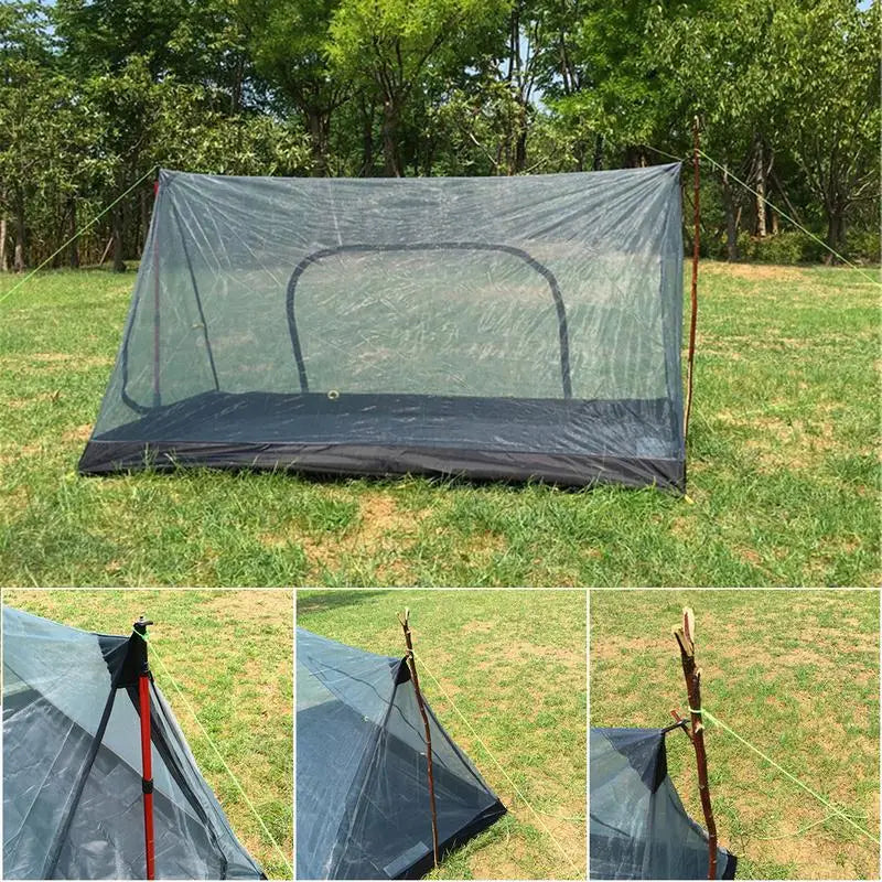 None-pole A-shaped Camping Tent Mosquito Net Total Yarn Net Tent Ultra Light Quantitative Outdoor Equipment Camping Supplies