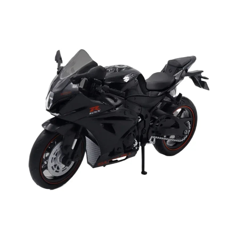 Black motorcycle on a white background