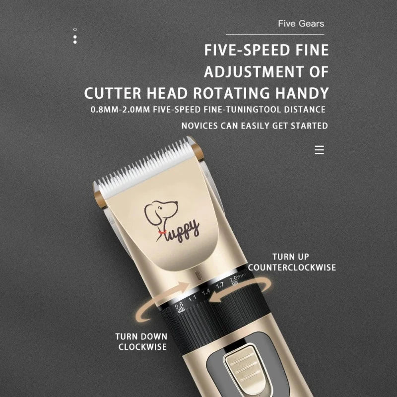 Dog Cat Clipper Hair Clippers Grooming Haircut Pet Shaver Full Set Pets Rechargeable Professional Cutter Shaver Cutting Machine