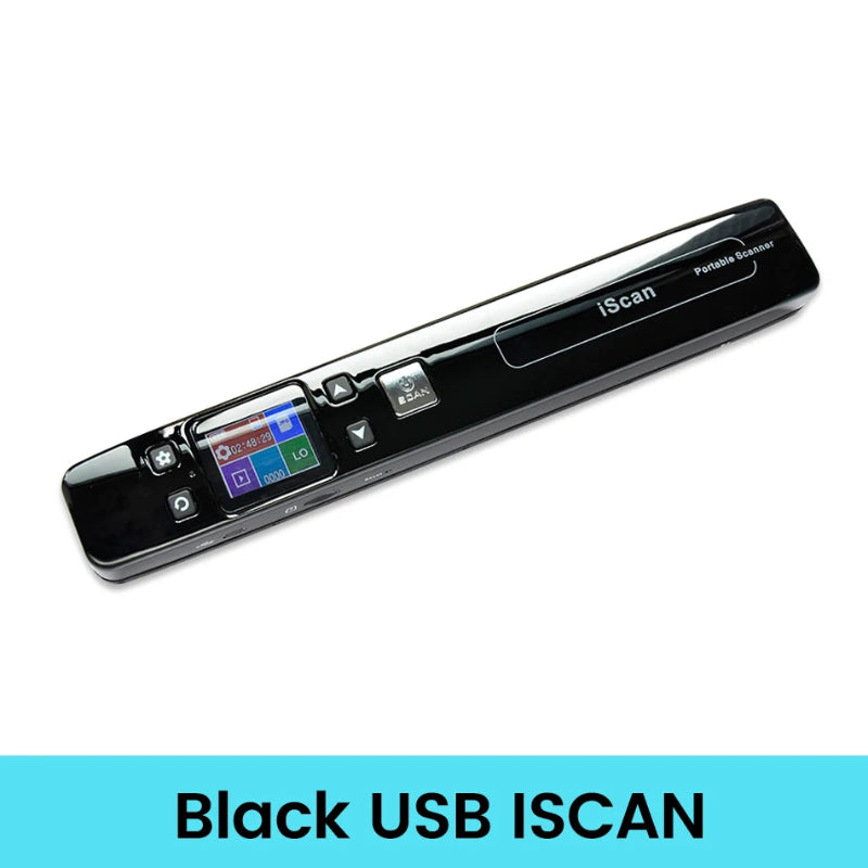 Black USB ISCAN device on a white background