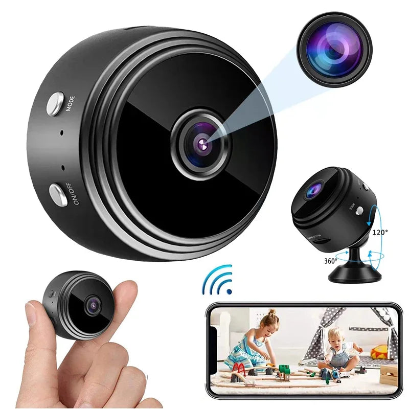 Magnet Mini Wireless Security Camera WiFi Mini Voice Cameras for Home Security Battery Operated Surveillance Camera