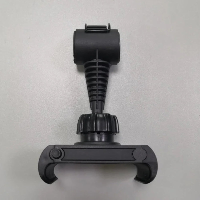 Black bike mount on a light gray background