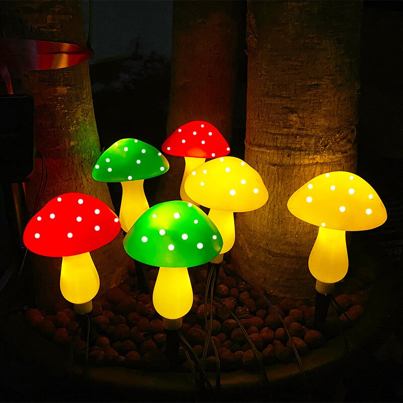 solar garden lights, outdoordecor, mushroomlamp, decorativelighting, solar-powered, gardenornaments, eco-friendlylighting,  waterprooflighting, gardenpathway, landscape, landscapeillumination