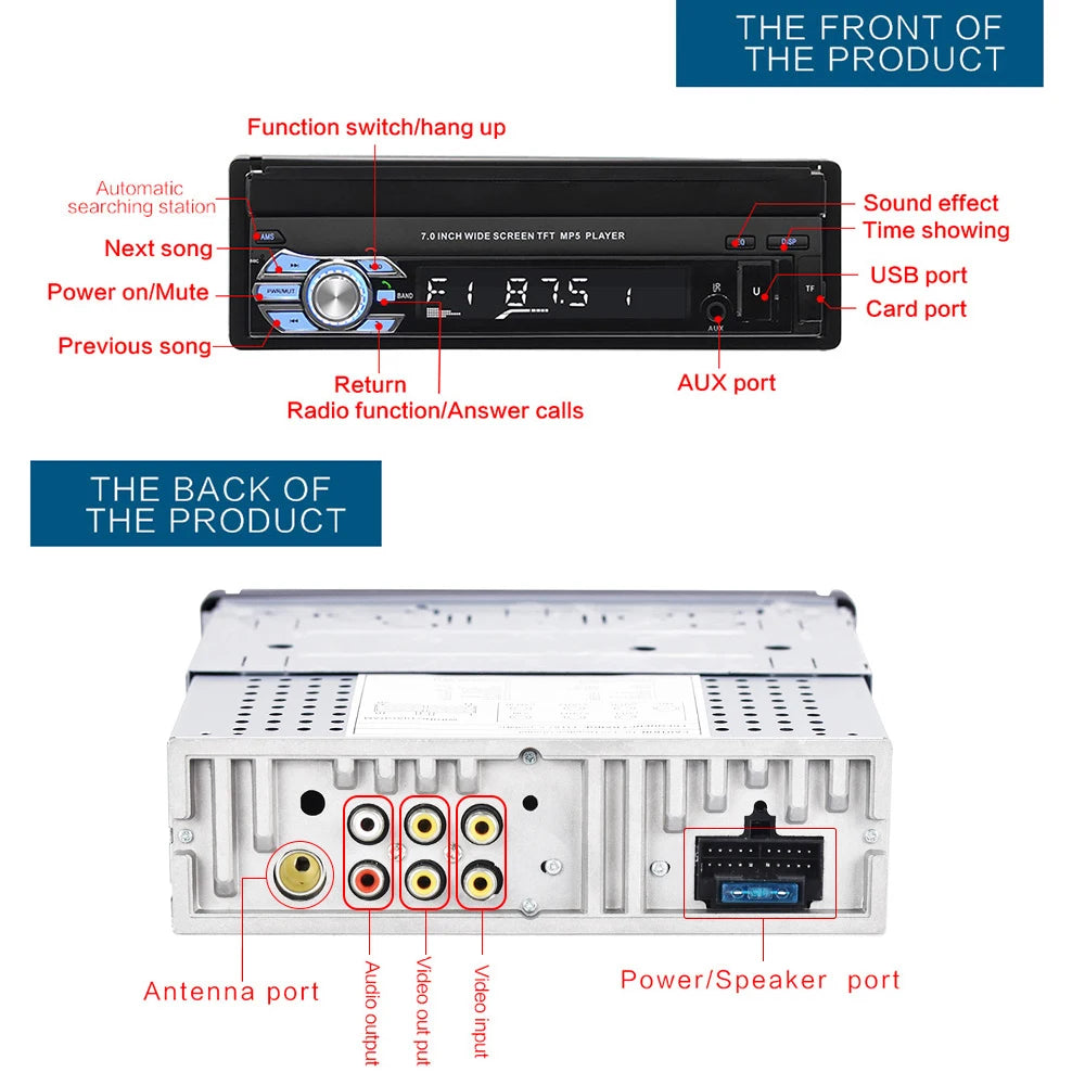 MP5 Stereo Audio/Video Screen