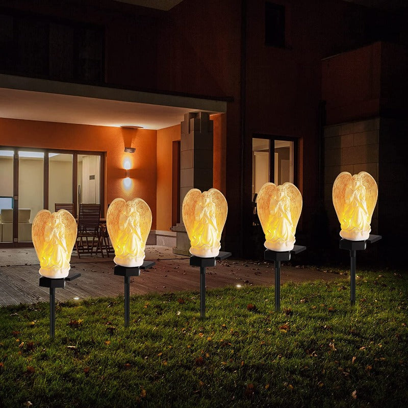 Solar Light Outdoor LED Waterproof Angel Figure Resin Lamp Garden Yard Memorial Lawn Decor Landscape Solar Lights Decorations