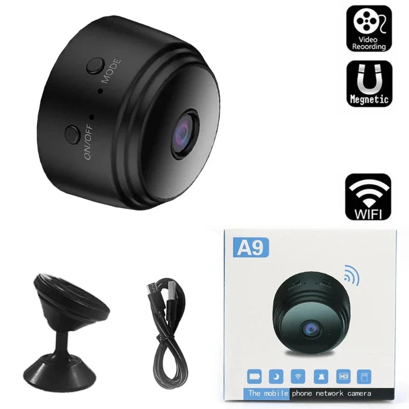 Magnet Mini Wireless Security Camera WiFi Mini Voice Cameras for Home Security Battery Operated Surveillance Camera