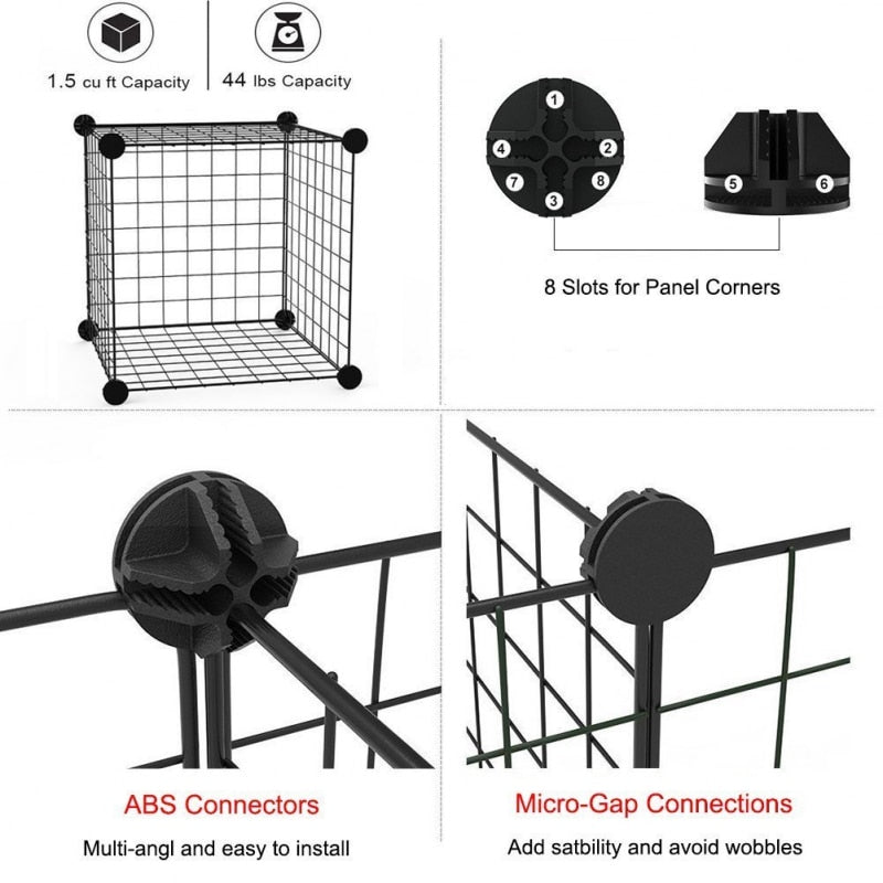 DIY Pet Cat Cage Large Indoor Large Indoor House Outdoor Large Cat House Villa Multi Door & Window Folding Detachable Large Hous