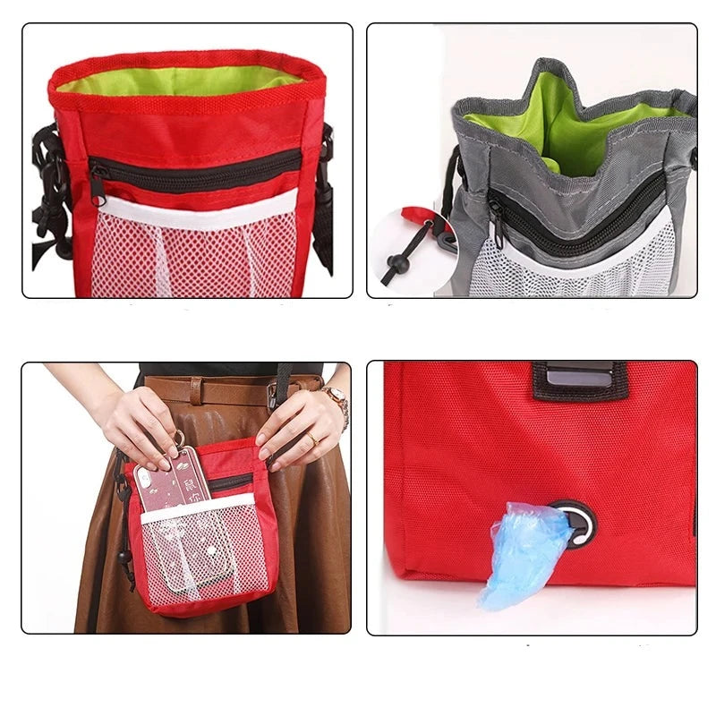 Portable Dog Training Waist Bag Outdoor Treat Snack Bait Pet Feed Storage Pocket Pouch Food Reward Waist Bags Dog Training Bag