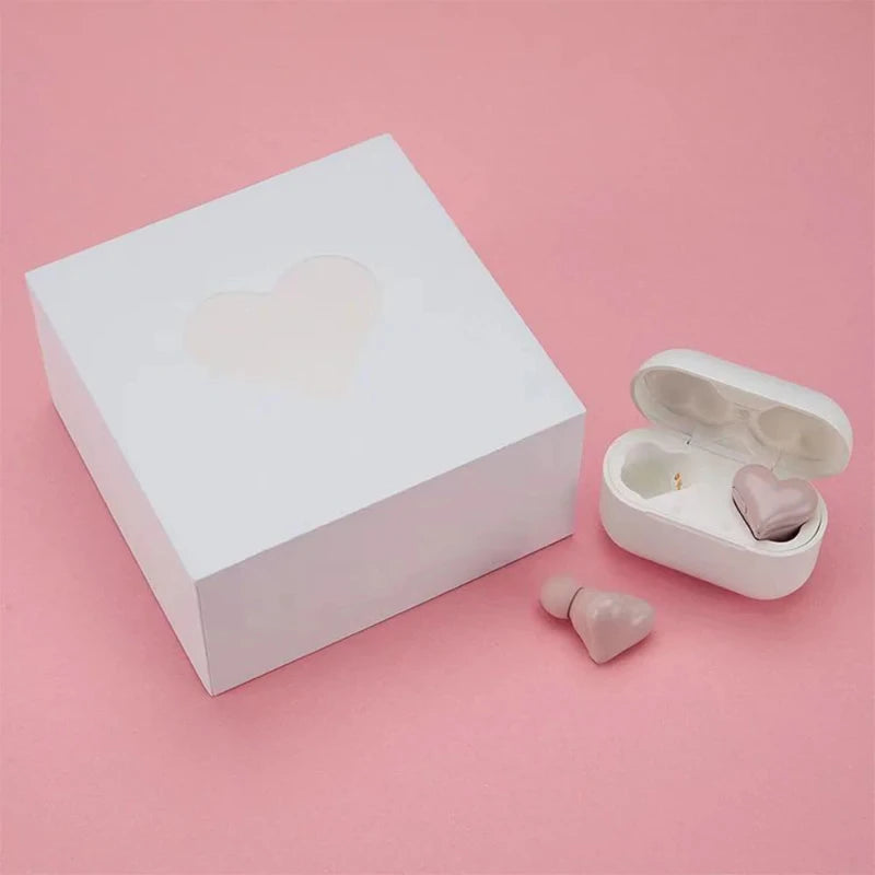 Bluetooth Wireless Heart Shaped Earphones woman Earphone High Quality Heart Ear-buds Girl Gift