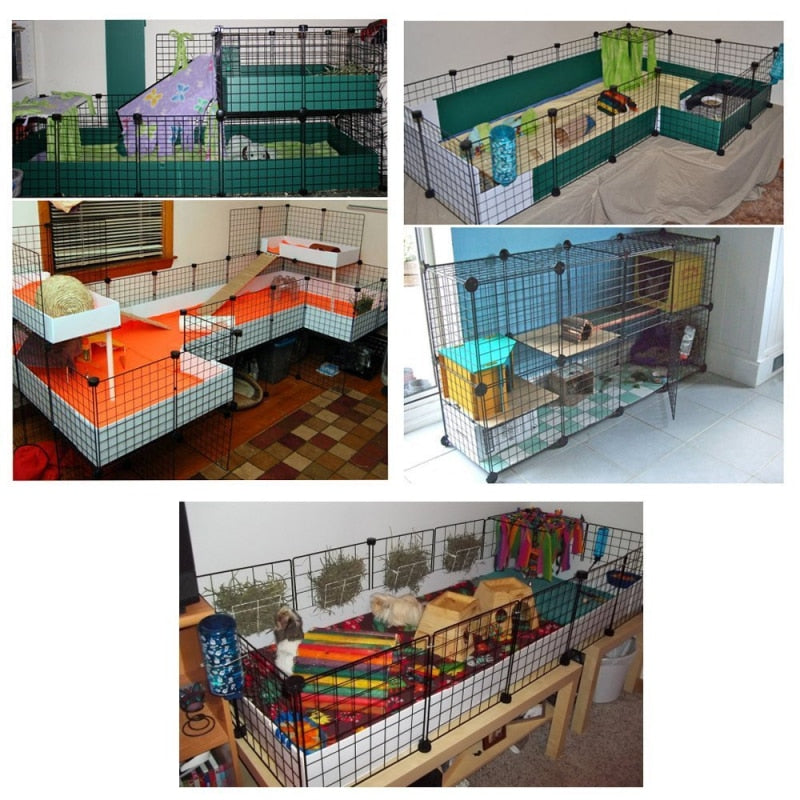 DIY Pet Cat Cage Large Indoor Large Indoor House Outdoor Large Cat House Villa Multi Door & Window Folding Detachable Large Hous