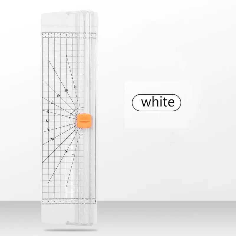 White paper cutter with grid on a white background
