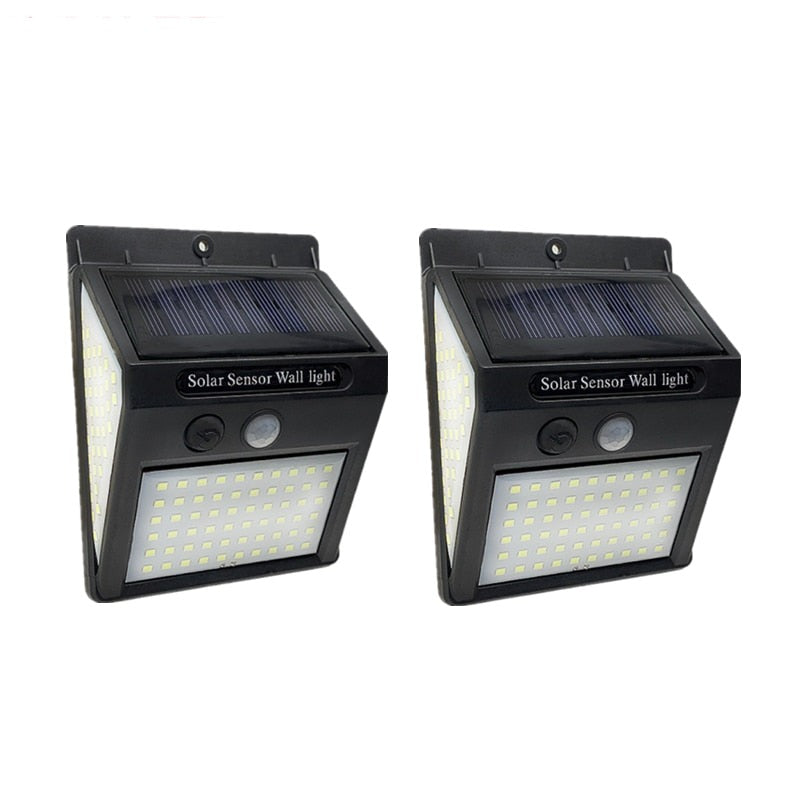 LED Solar Lamp Outdoor Waterproof Solar Powered Spotlights PIR Motion Sensor Street Light for Garden Decoration 