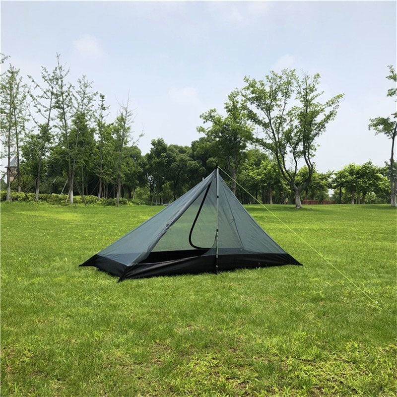 Ultralight Summer Rodless Mesh Tent Single Person Outdoor Camping Tent Portable Pyramid Beach Inside Tent for Travel Picnic