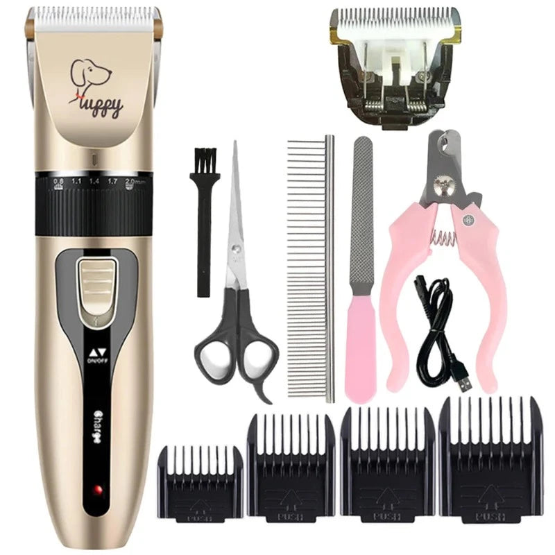 Dog Cat Clipper Hair Clippers Grooming Haircut Pet Shaver Full Set Pets Rechargeable Professional Cutter Shaver Cutting Machine