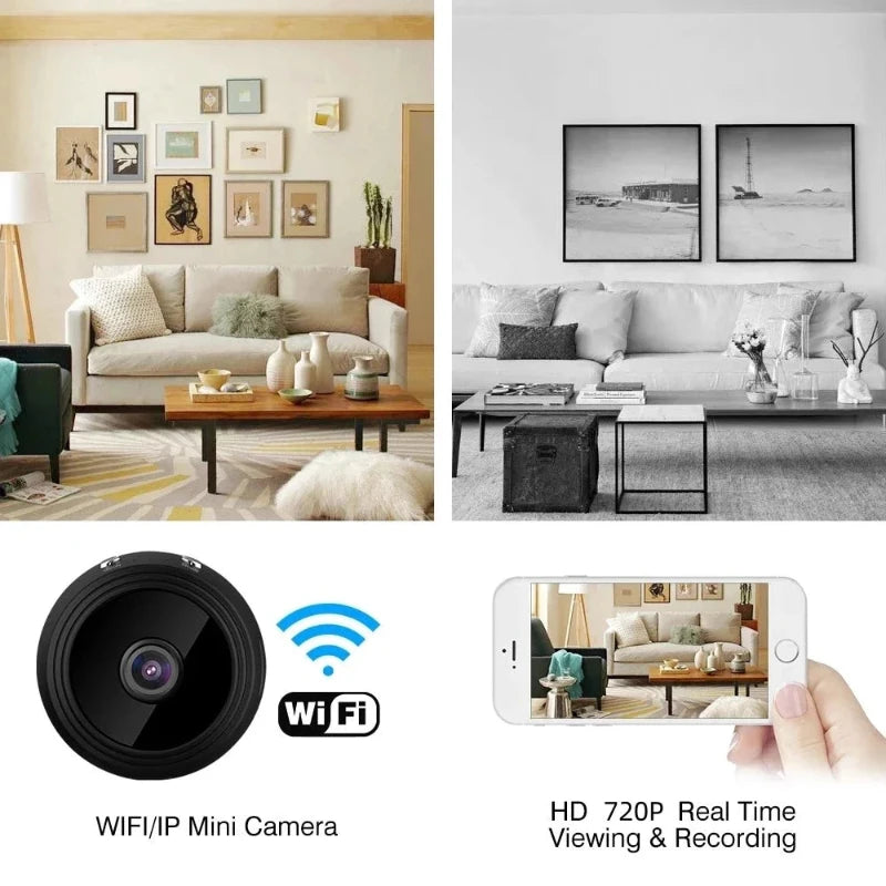 Magnet Mini Wireless Security Camera WiFi Mini Voice Cameras for Home Security Battery Operated Surveillance Camera