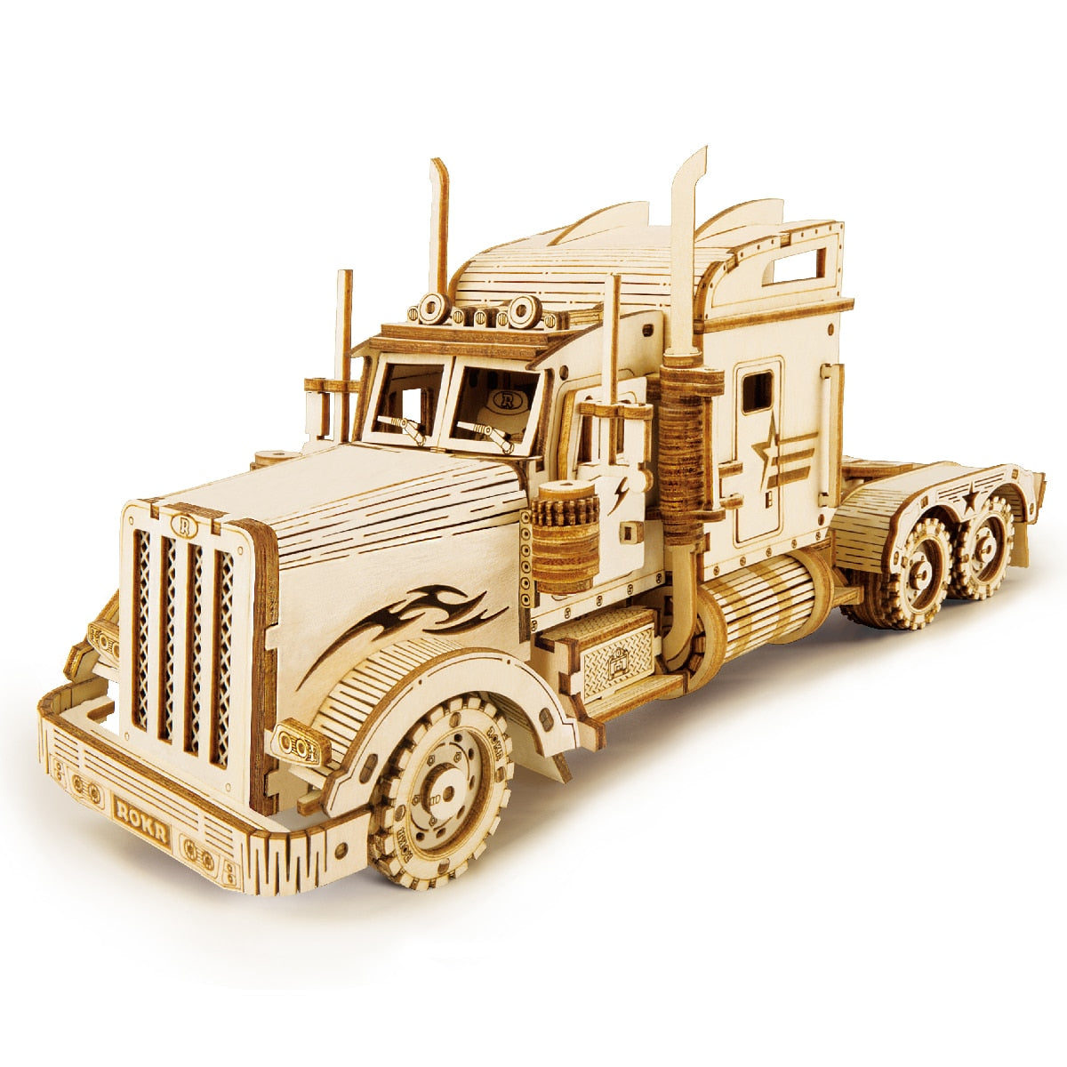 Semi-Truck DIY 3D Wooden Model Kit
