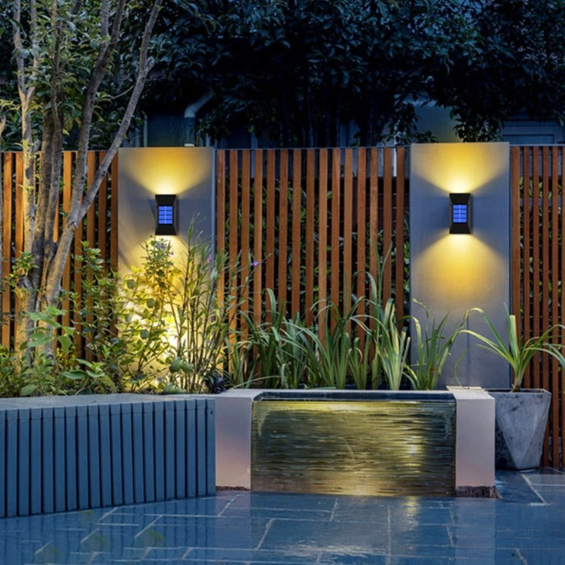 Solar LED Light Outdoor Waterproof Garden Light Solar Powered Wall Lamps Sconces Fence LED Garden Outdoor Solar Lamp Xmas Decor
