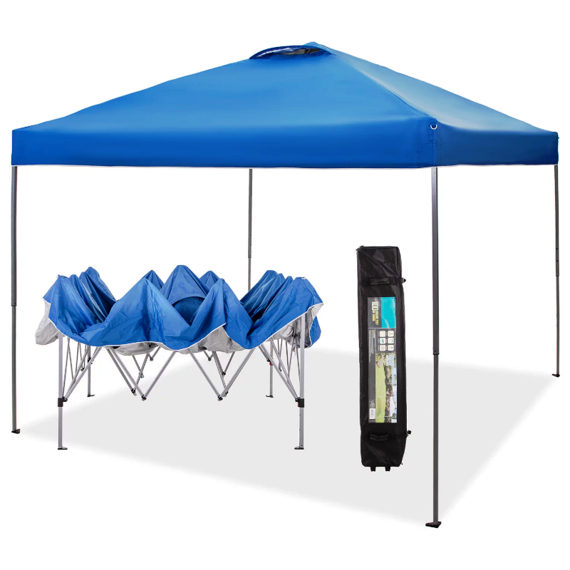 Pop-up Canopy Tent Straight Legs Instant Canopy for Outside with Wheeled Bag - White,freight free