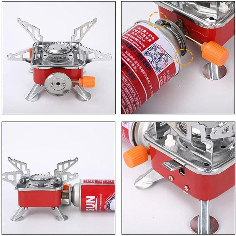 Outdoor Gas Burner Windproof Camping Stove Portable Folding Ultralight Split Lighter Tourist Equipment For Hiking