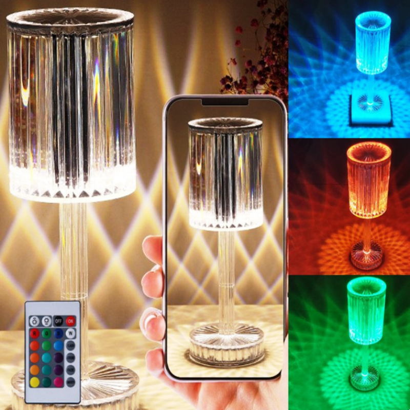 Crystal Table Lamp Hotel Decoration Diamond Romantic Warm Led For Home Decor Romantic Gift Night Light