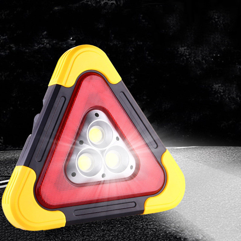 Car Tripod Warning Sign Car Triangle Sign Auto Luminous Car Tripod Parking Reflective Solar Light