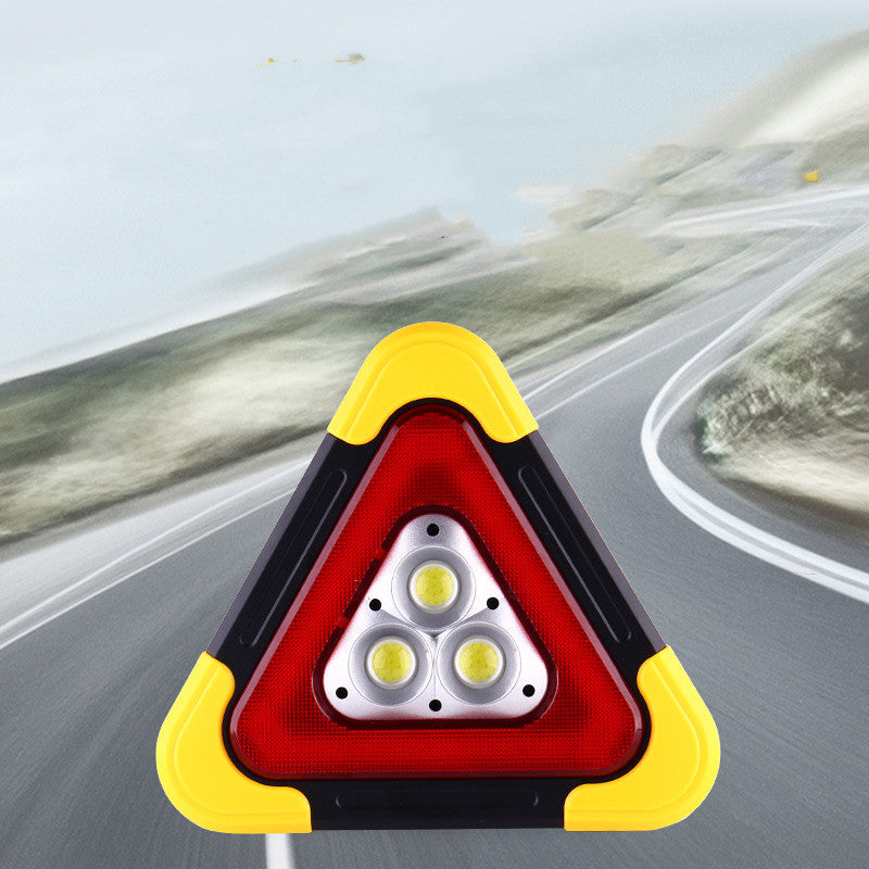 Car Tripod Warning Sign Car Triangle Sign Auto Luminous Car Tripod Parking Reflective Solar Light