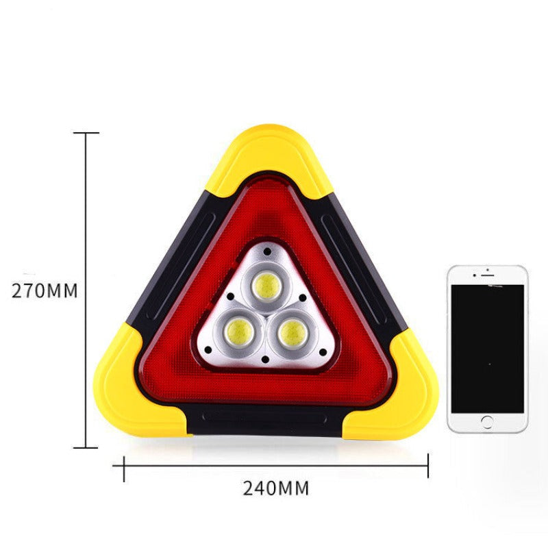 Car Tripod Warning Sign Car Triangle Sign Auto Luminous Car Tripod Parking Reflective Solar Light