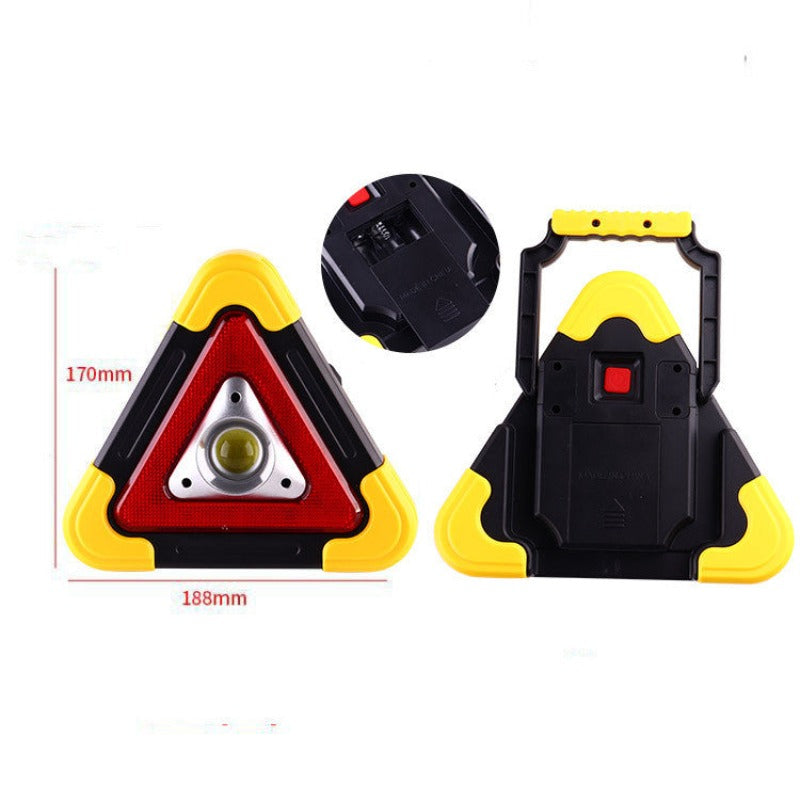 Car Tripod Warning Sign Car Triangle Sign Auto Luminous Car Tripod Parking Reflective Solar Light