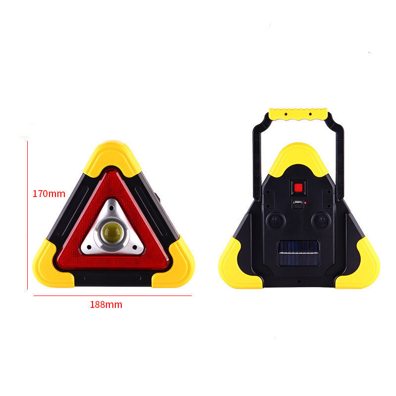 Car Tripod Warning Sign Car Triangle Sign Auto Luminous Car Tripod Parking Reflective Solar Light