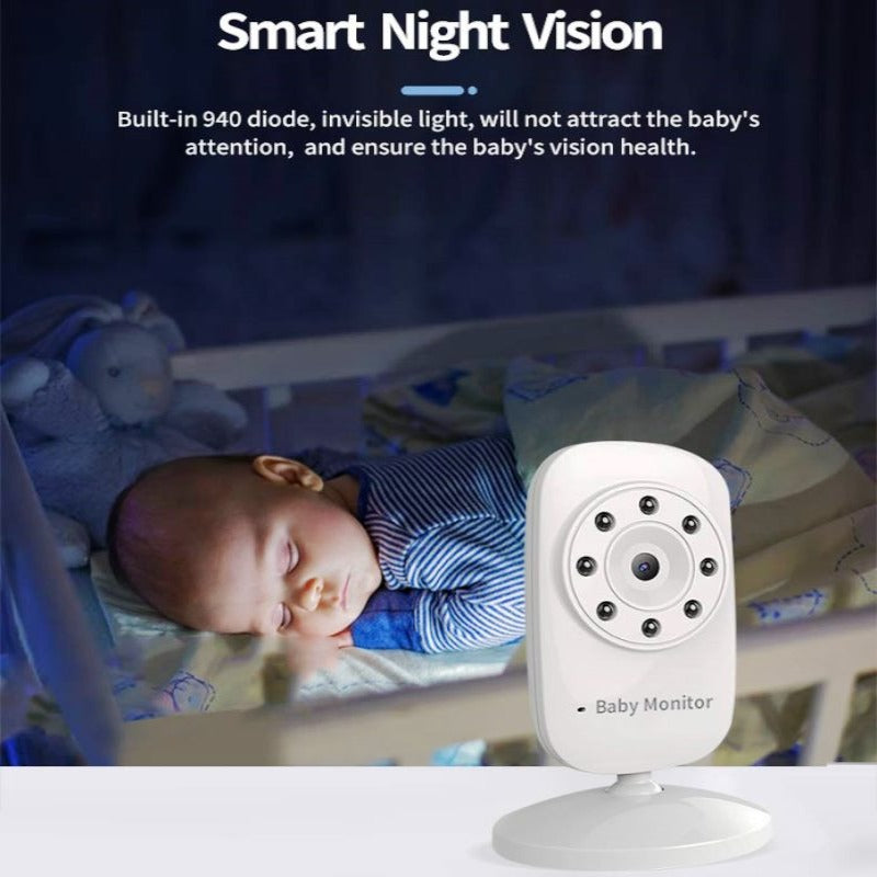 Wireless Baby Monitor,3.5 Inch LCD Screen Display Infant Night Vision Camera,Two Way Audio,Temperature Sensor,ECO Mode,Lullabies