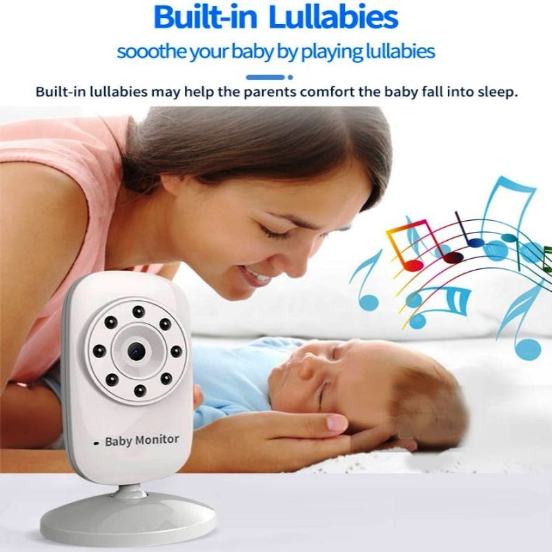 Wireless Baby Monitor,3.5 Inch LCD Screen Display Infant Night Vision Camera,Two Way Audio,Temperature Sensor,ECO Mode,Lullabies