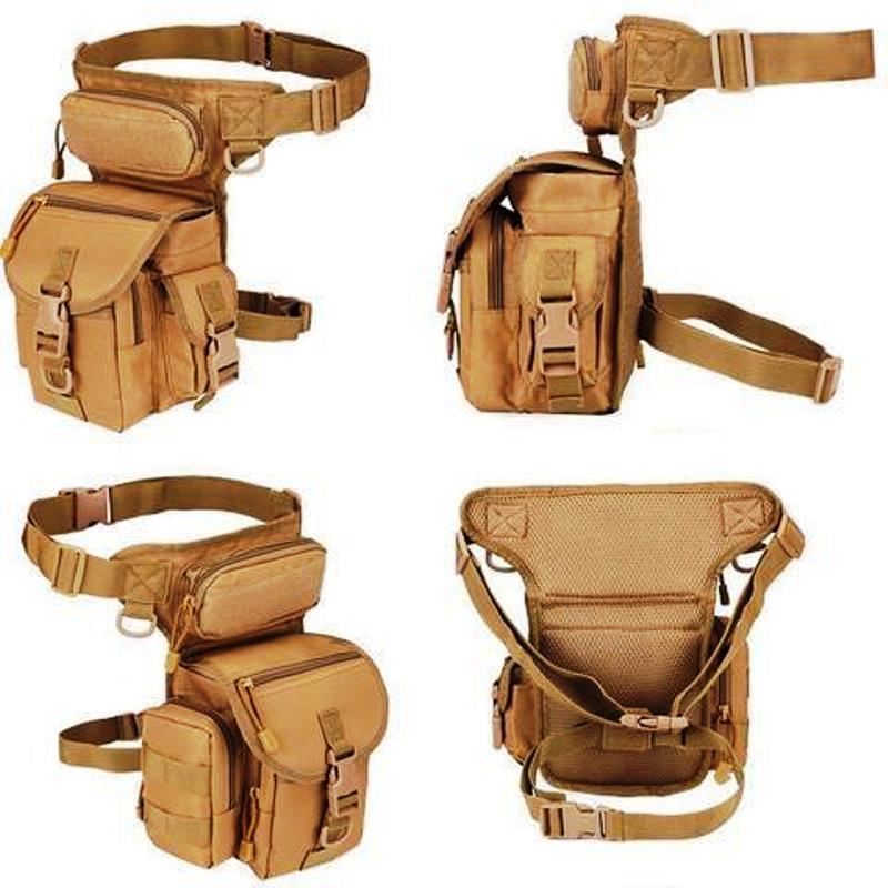 Men Leg Bag Hip Motorcycle Bags Military Waist Bag Utility Belt Pack Pouch Adjustable Hiking Male Tactical Waist Bag 