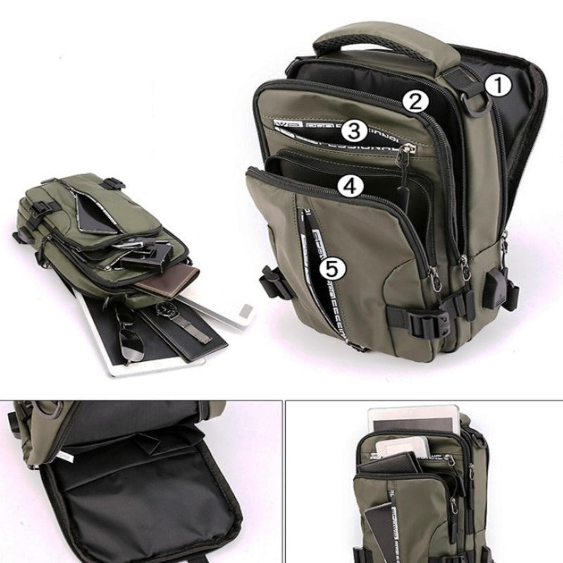 Crossbody Bags Men Multifunctional Backpack Shoulder Chest Bags