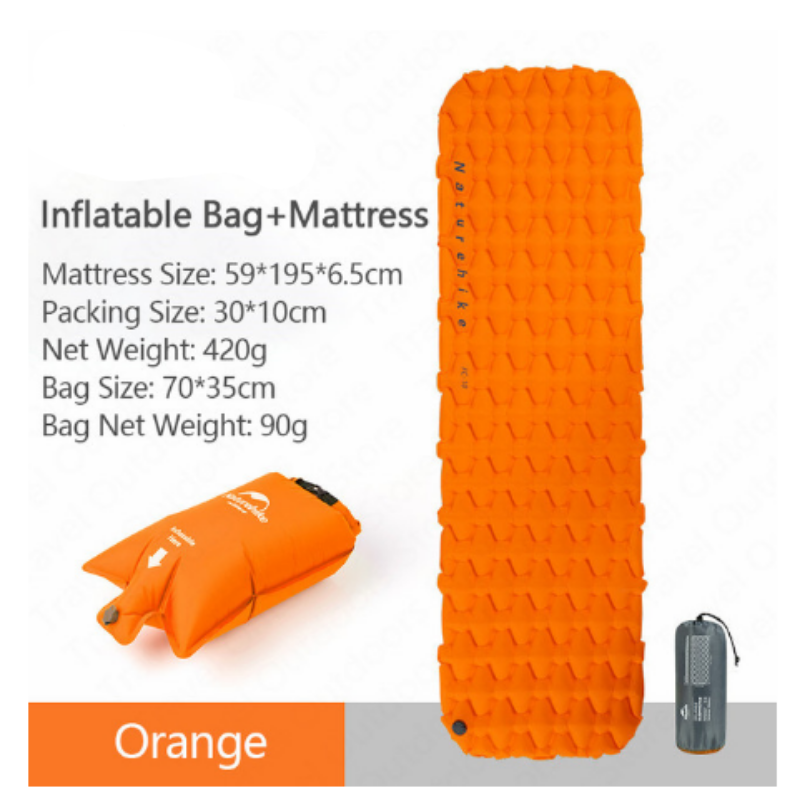 Backpacking Sleeping Pad Inflatable Camping Mat Mattress Durable Insulated Sleeping Mat With Carrying Bag