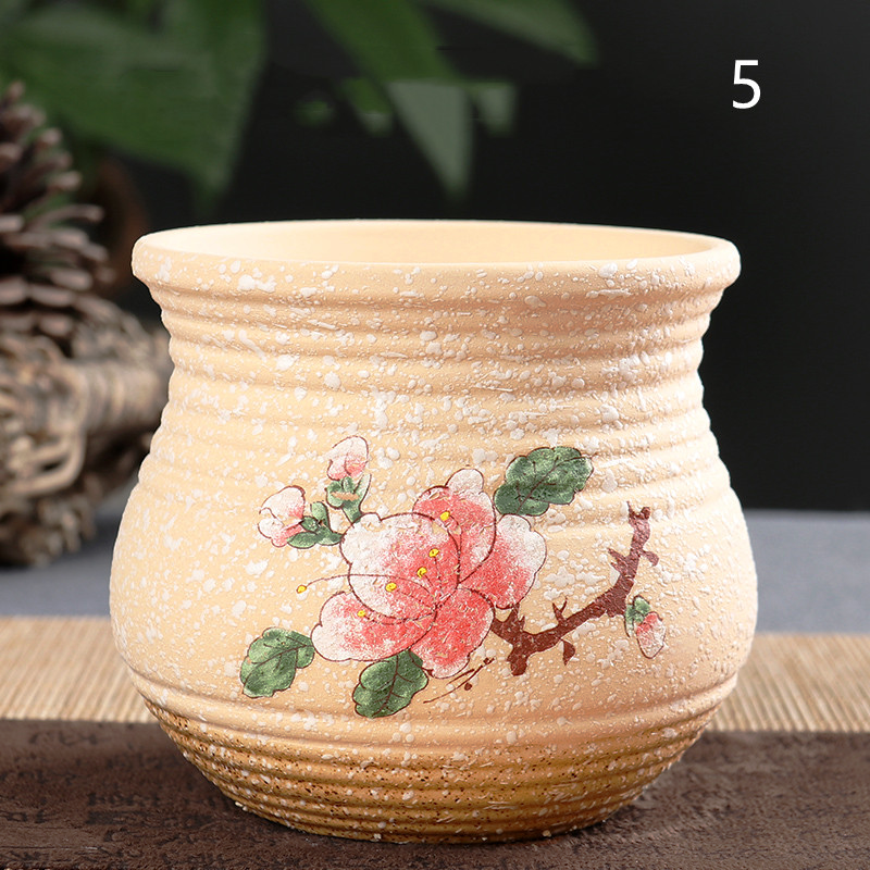 Simple Snowflake Glaze Succulent Flower Pot Creative Ceramic