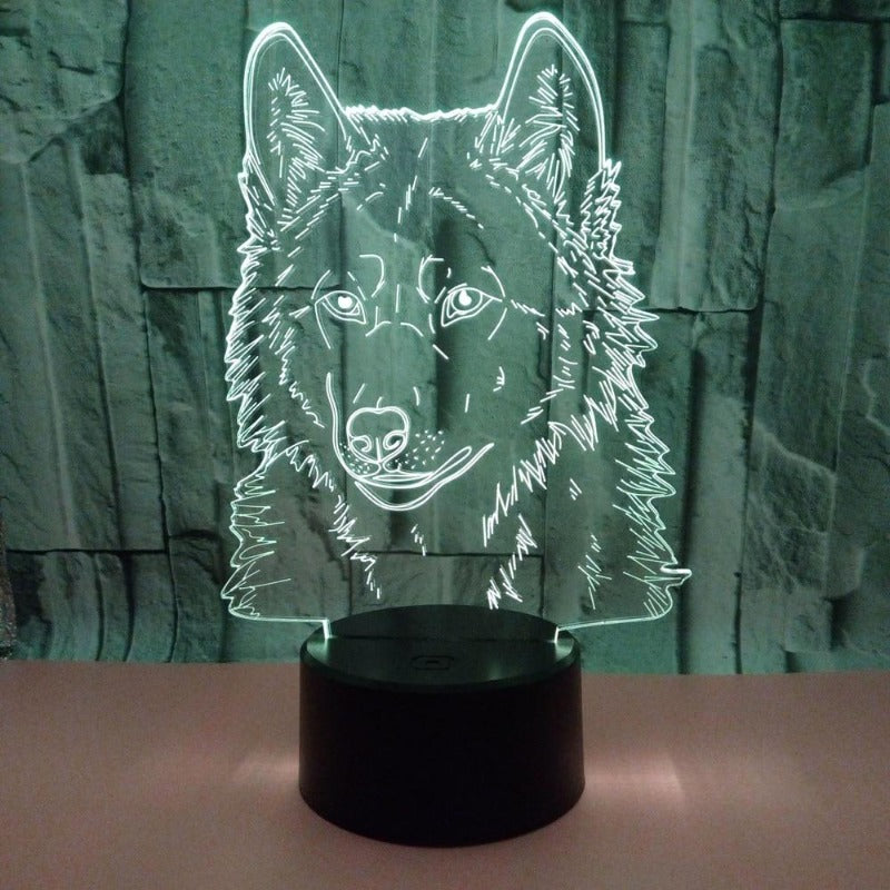 Timber Wolf Night Light with Remote Control