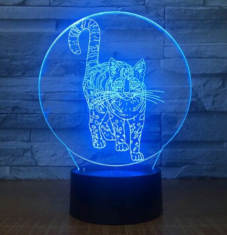 3D Touch Cat LED  Light Table Lamp