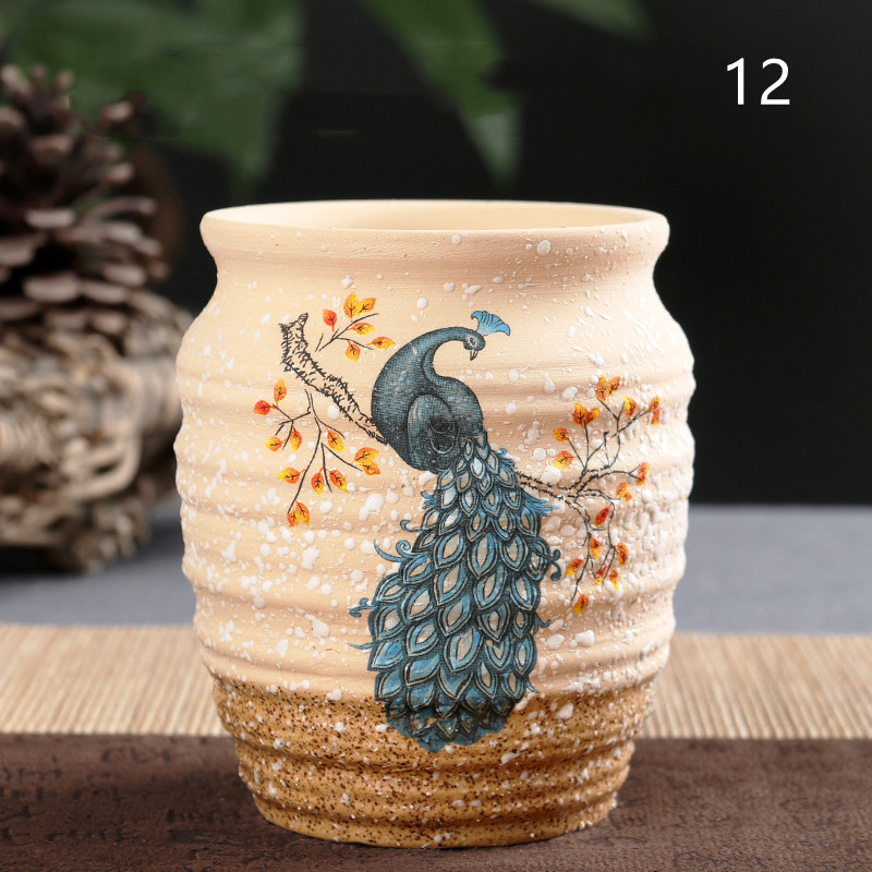 Simple Snowflake Glaze Succulent Flower Pot Creative Ceramic