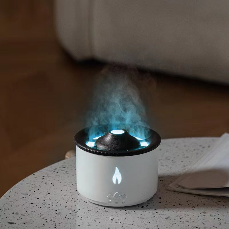 Creative Ultrasonic Essential Oil Humidifier Volcano Aromatherapy Machine Spray Jellyfish Air Flame Humidifier Diffuser