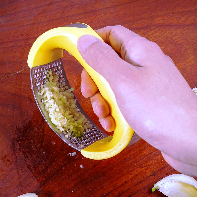 Stainless Steel Garlic Masher Garlic Press Household Manual Curve Fruit Vegetable Tools Kitchen Gadgets