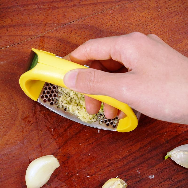 Stainless Steel Garlic Masher Garlic Press Household Manual Curve Fruit Vegetable Tools Kitchen Gadgets