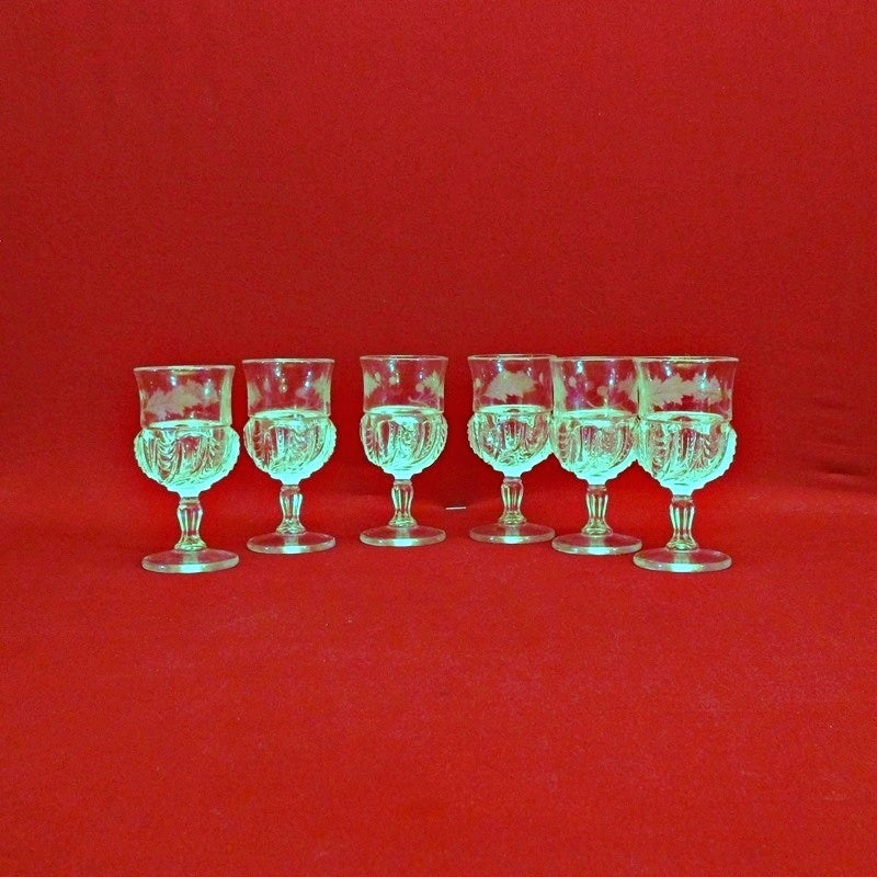 Six-Crystal Thistle Stemware Glasses