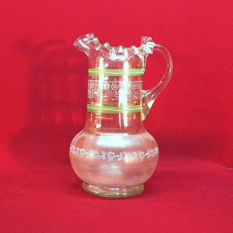 Vintage Antique Victorian Era Blown Glass Pitcher