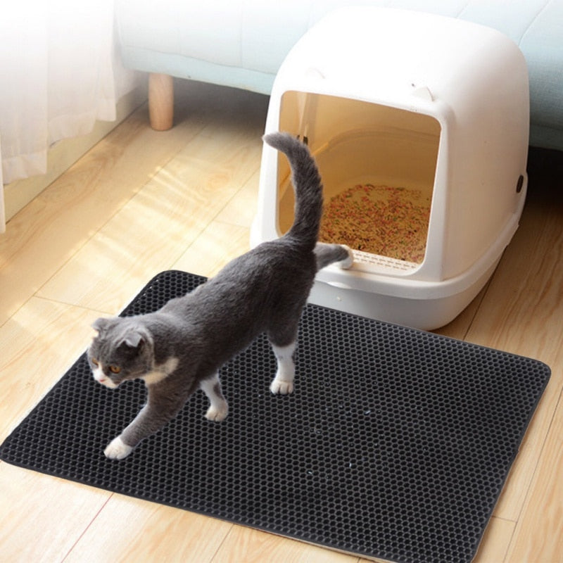 Pet Cat Litter Mat Double Layer Cat Mat Litter Trapper Pet Mat folding Waterproof Non-slip Pets Litter Mat Drop shipping