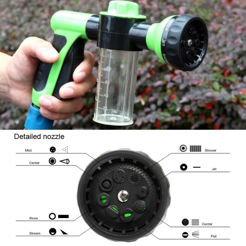 Water Gun Hose Nozzle Car Washer Garden Watering Jet Spray High Pressure Sprinkler Foam Lance Automobiles Cleaning Tool